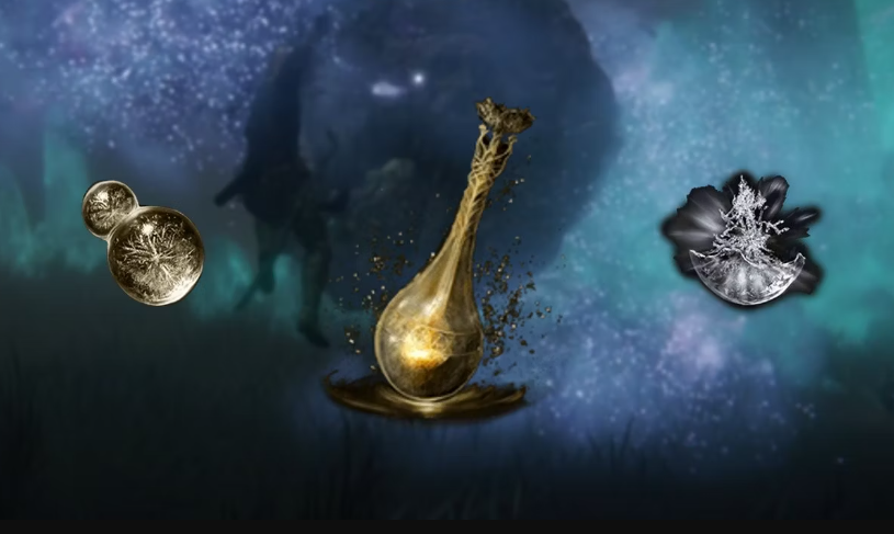 Flask of Wondrous Physick and Great Runes for Elden Ring DLC Pyromancer Perfume Build