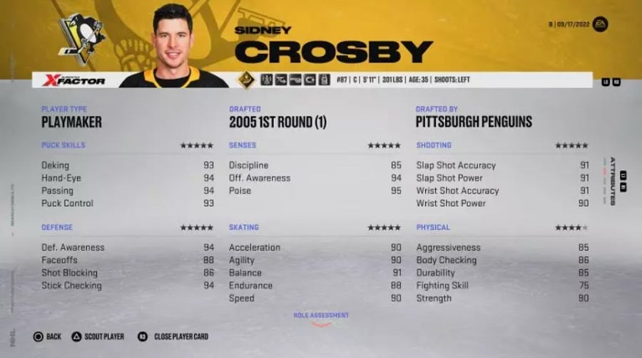 NHL 23 Sidney Crosby