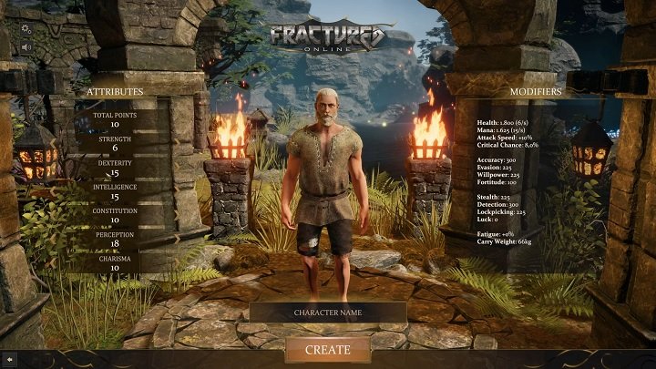 Fractured Online Character Creation