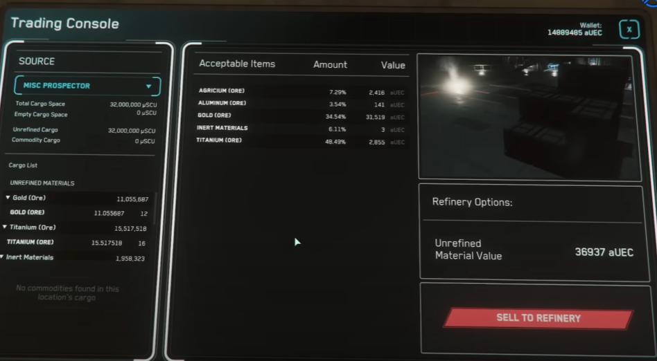 Selling Mined Loot in Star Citizen 3.23 to Make aUEC (Money) Fast in Star Citizen 3.23 2024