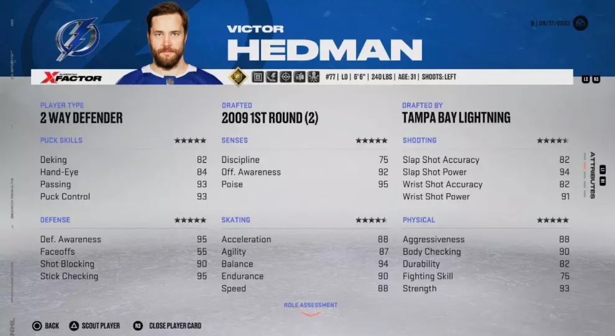 NHL 23 Victor Headman