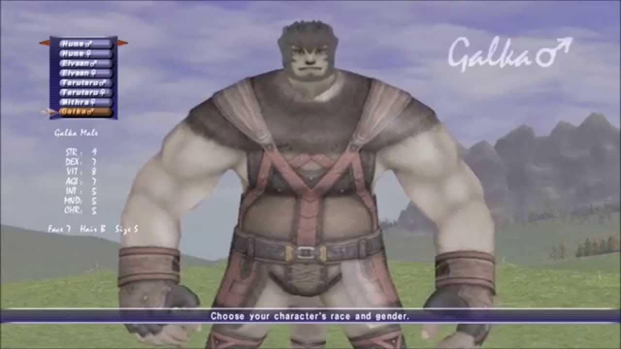 FFXI Character Creation