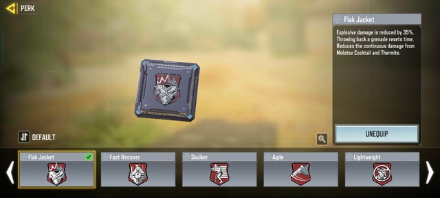 Flat Jacket Perk in COD Mobile