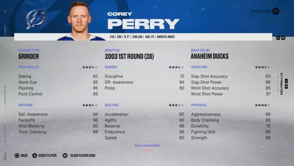 NHL 23 Corey Perry