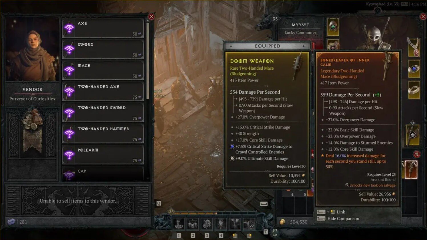 Diablo 4 Extraordinary Weapons