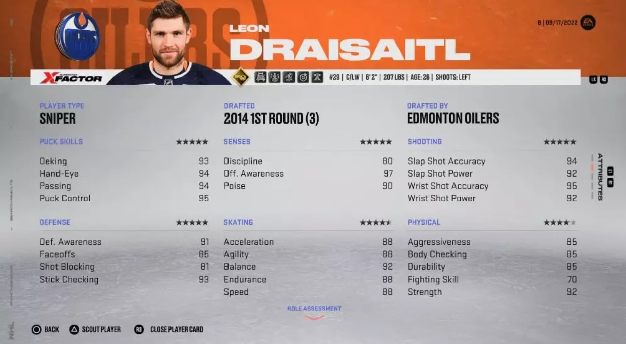 NHL 23 Leon Draisaitl